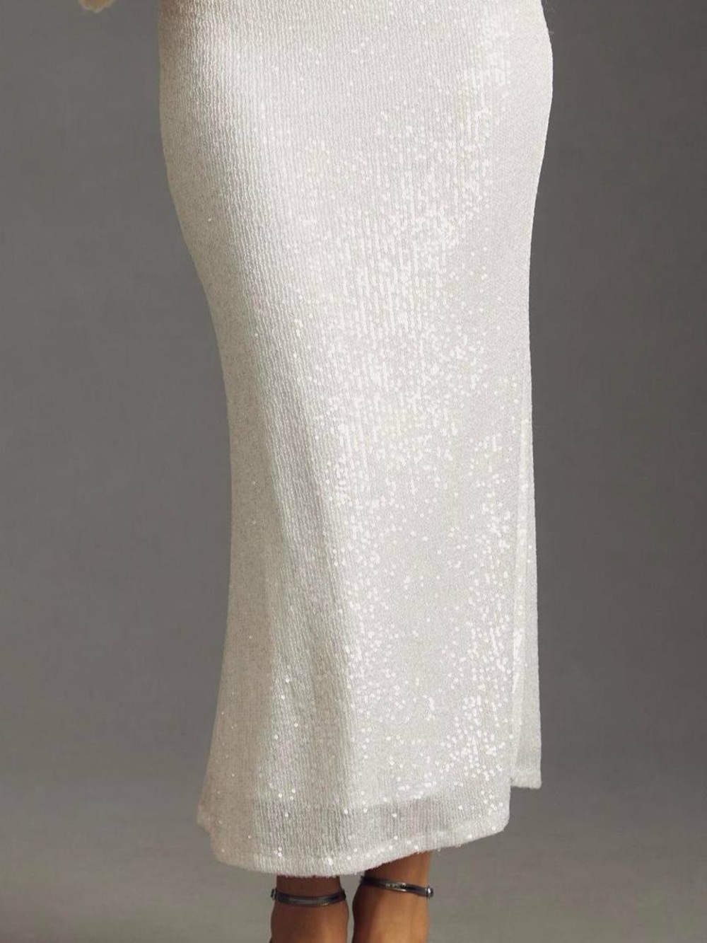 Endless Rose White Sequin Maxi Skirt